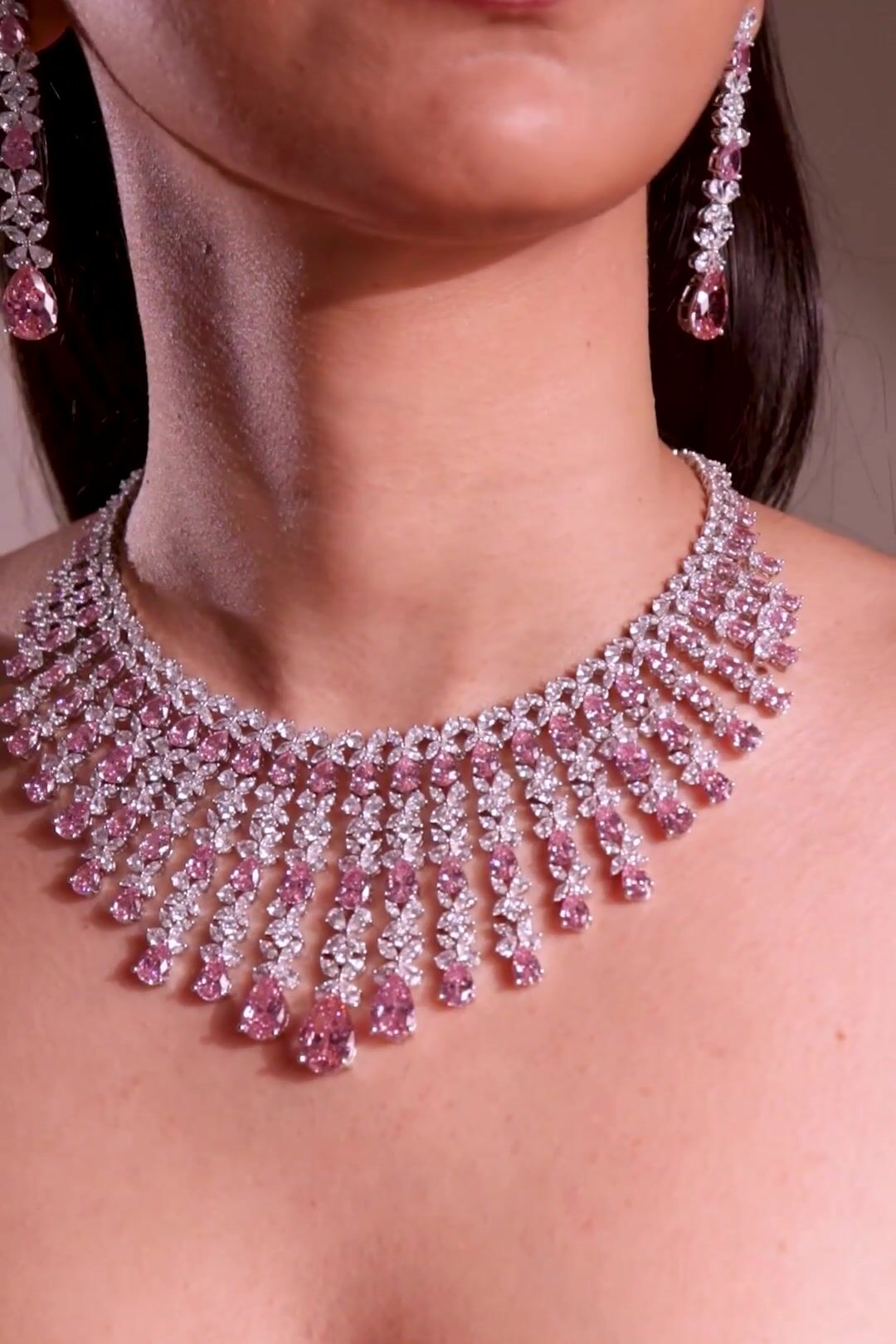 Susan Sapphire Pink Necklace Set