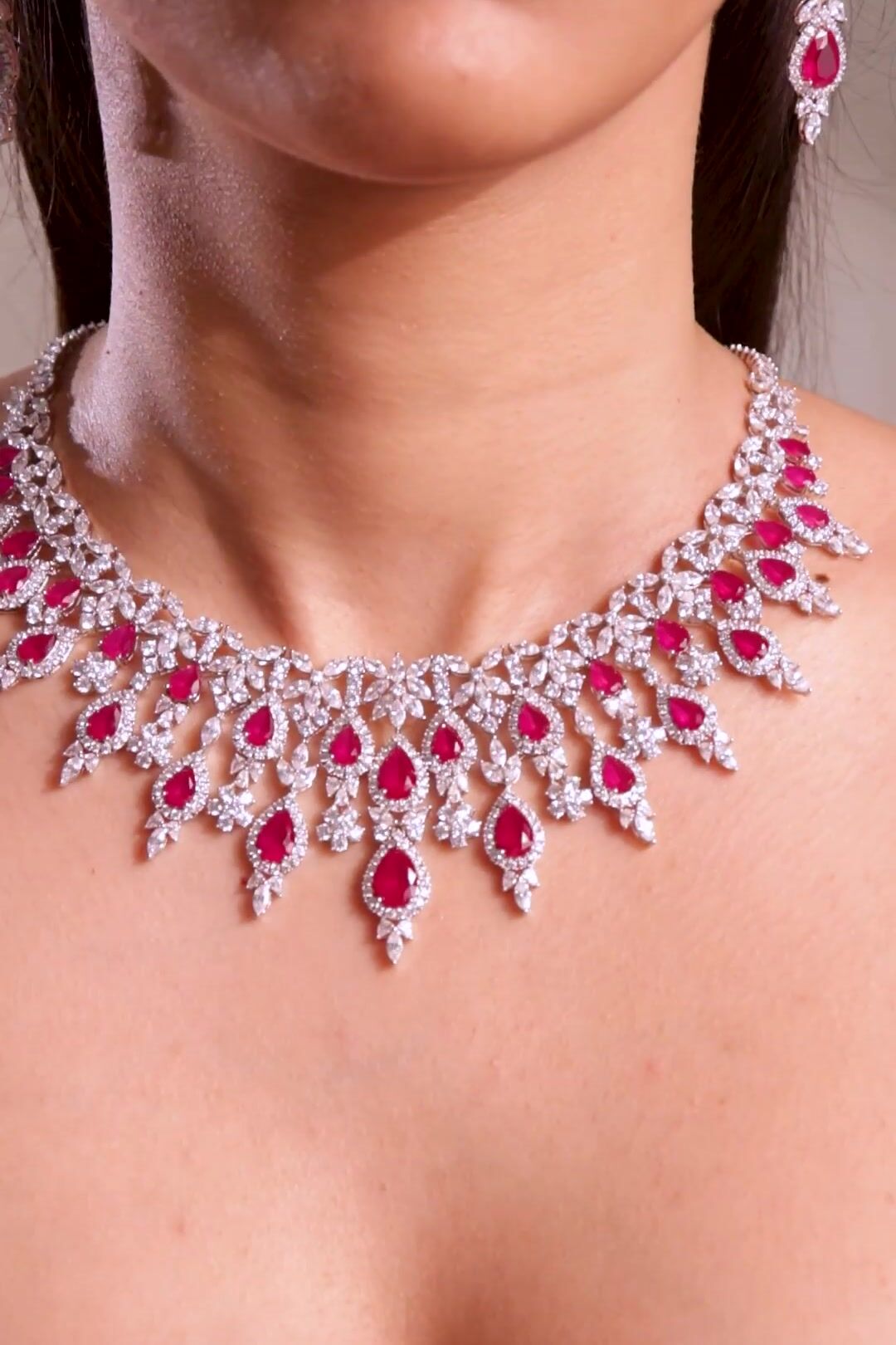 Kathy Ruby Pink Necklace Set