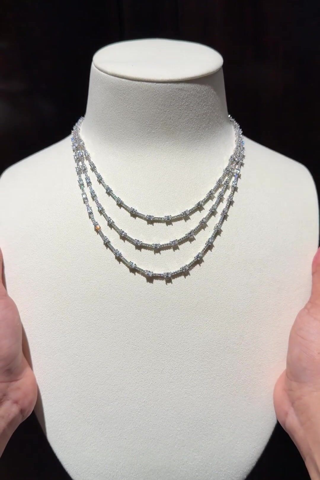 Aurevine White Diamante Necklace Set