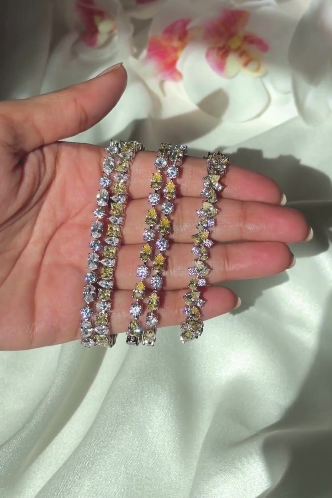 Viora Yellow Tennis Bracelet