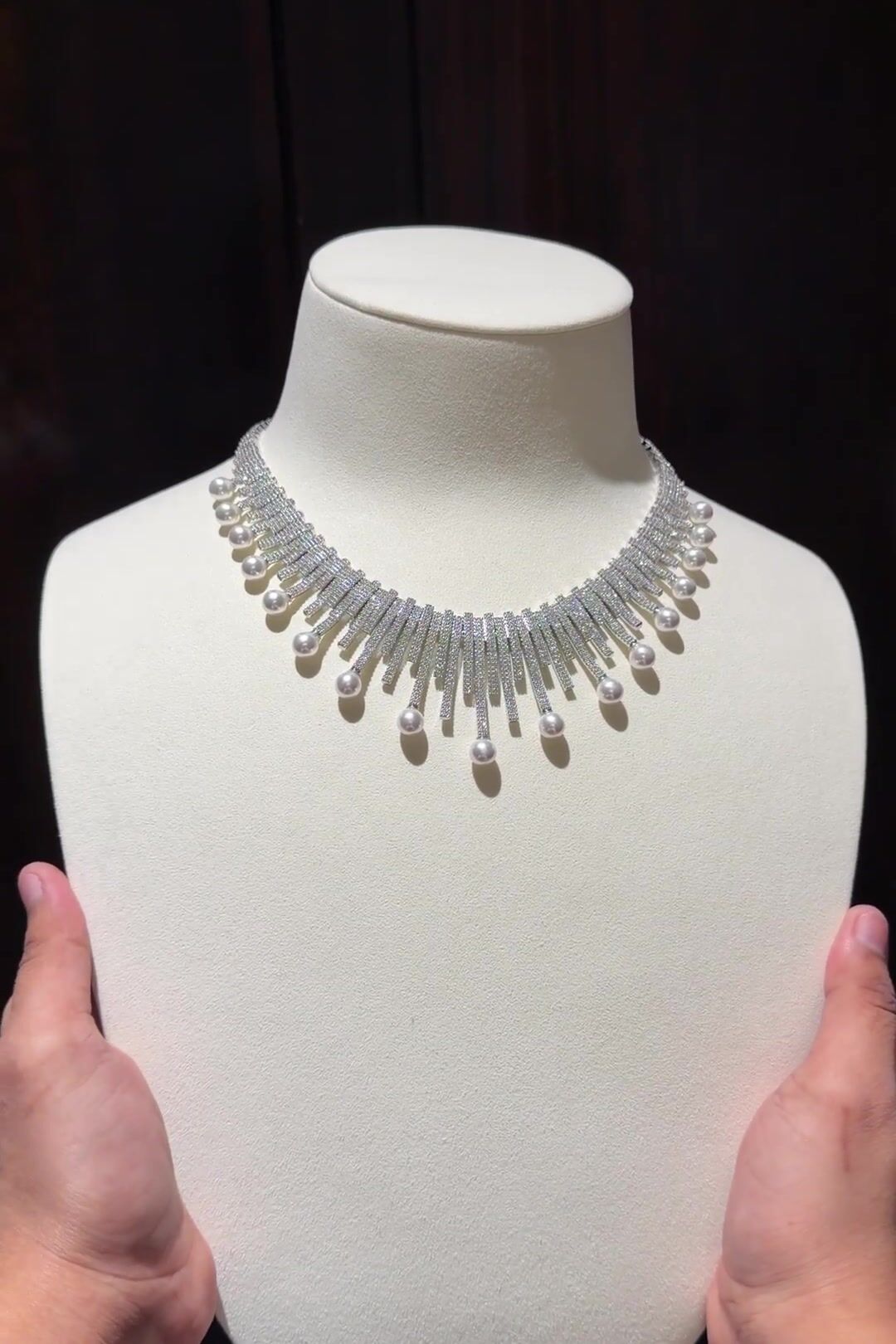 Maria White Diamante Necklace Set