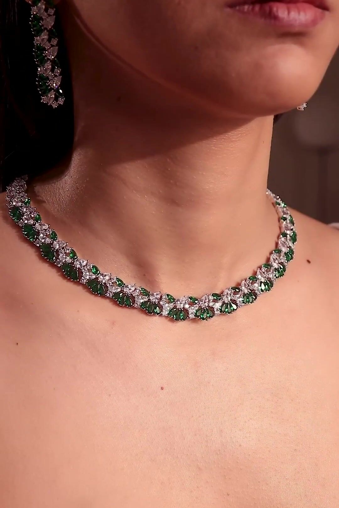Milly Emerald Green Necklace Set